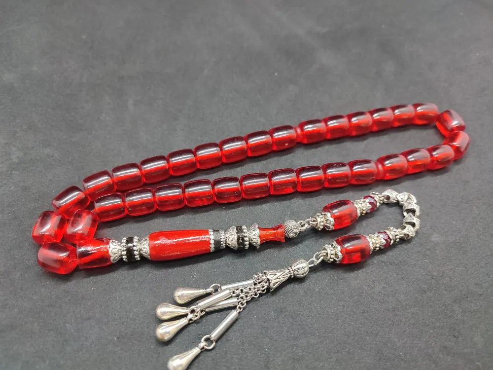 Şevket Alkan Usta Eseri̇ Gümüş Nakkaş İşlemeli̇ Alman Oyun Zar Kehri̇barı küçük resim 3