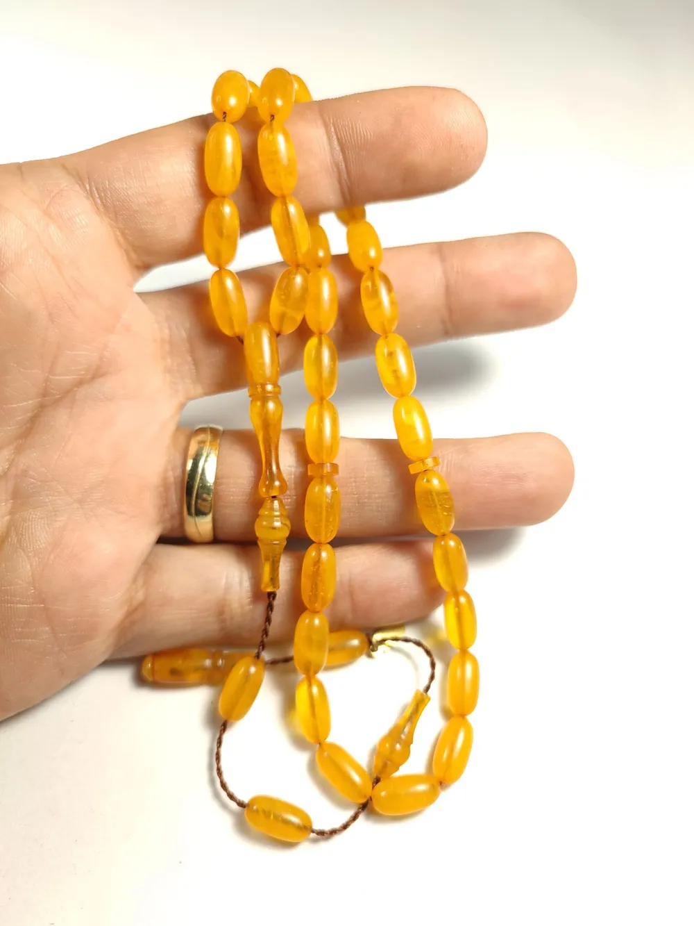 Mehmet Mercan Usta İşi̇ İmzalı Mühürlü Sıkma Kehri̇bar küçük resim 4