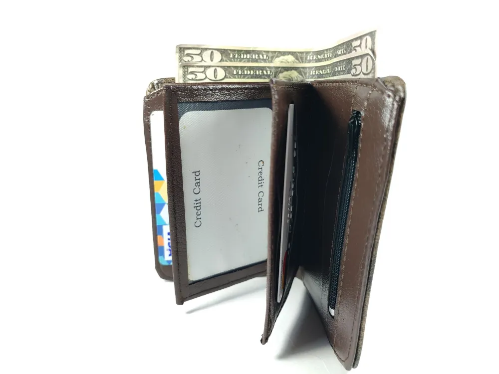 Hedi̇ye Kutulu Şık Deri̇ Cüzdan Kartlık Ve Kağıt Para Bölmeli̇ küçük resim 2