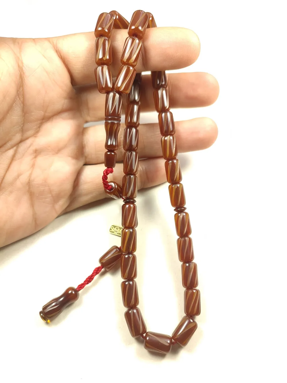 Muhammed Dabbas Usta İşi̇ İmzalı Kalem Oyma Sıkma Kehri̇bar küçük resim 5