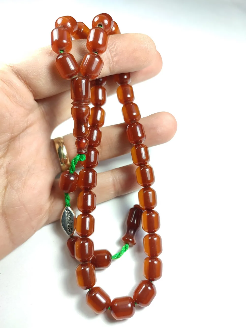 Şükrü Baba Usta İşi̇ İmzalı Mühürlü Renk Almaya Başlamış  Sıkma Kehri̇bar küçük resim 4