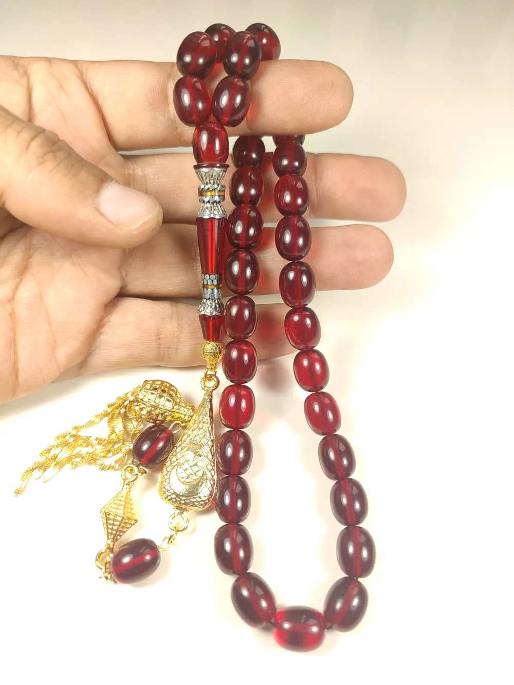 Şevket Alkan Usta Eseri̇ 925 Ayar Gümüş Nakkaş Alman Zar Kehri̇bar küçük resim 5