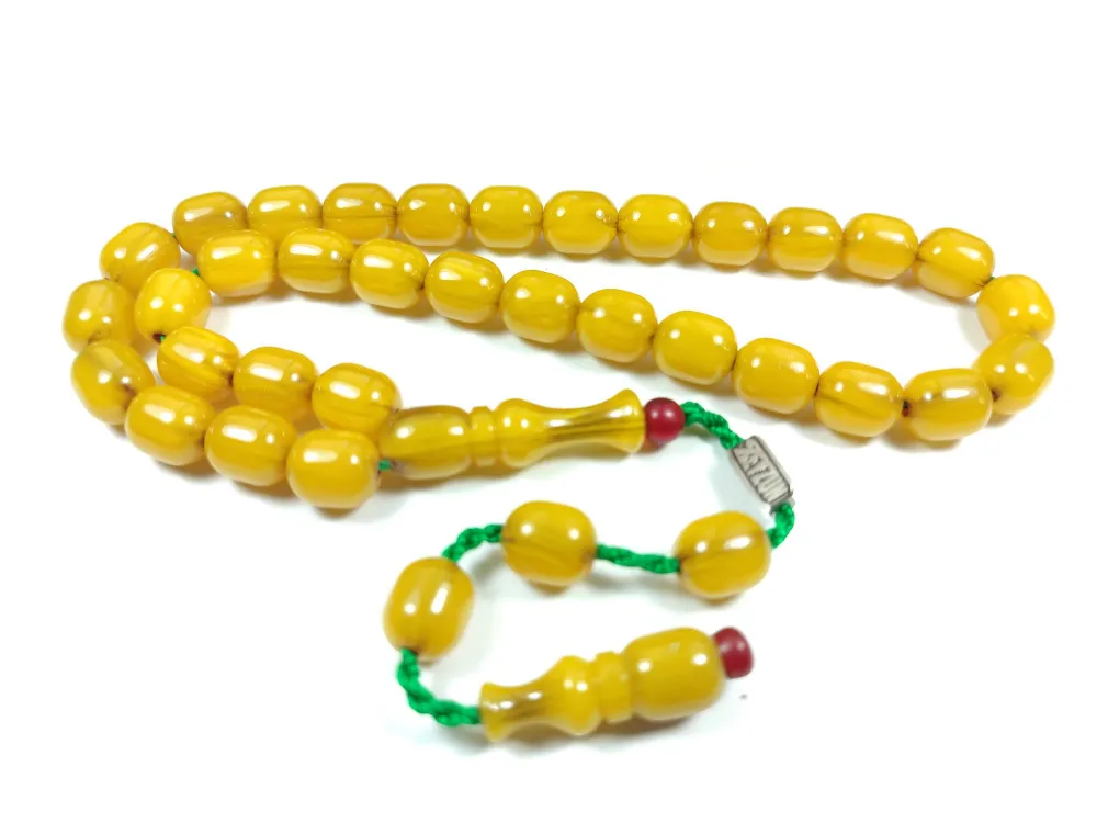 Mahmud Zeyzun Usta İşi̇ İmzalı (İmzası Gümüştür) Sıkma Kehri̇bar küçük resim 3