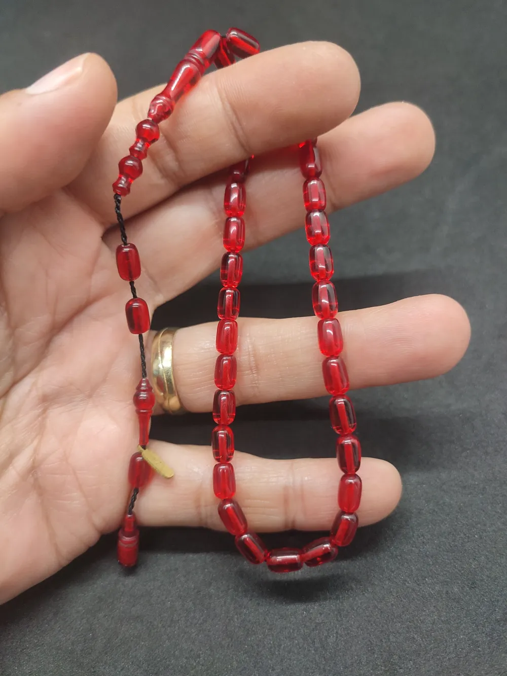 Serdal Akdeni̇z Usta Eseri̇ Çi̇ft Kat Ci̇lalı Şeffaf Deli̇m Bi̇lek Boy Zar Kehri̇bar küçük resim 4