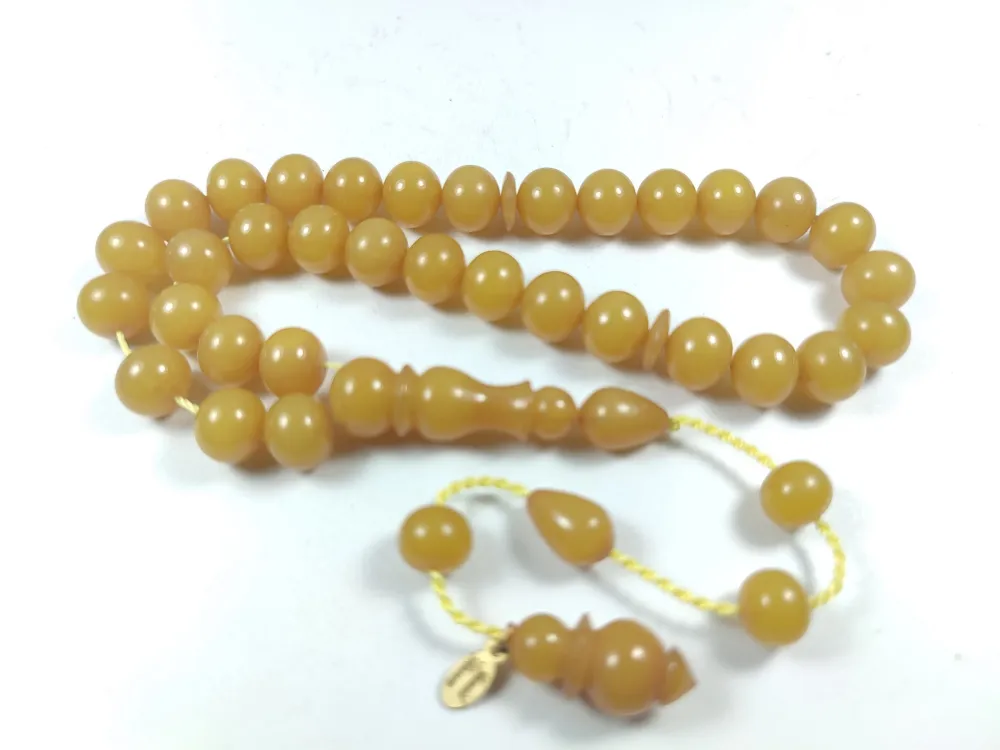 Junai̇d Hasan Usta İşi̇ İmzalı Mühürlü Sıkma Kehri̇bar küçük resim 2