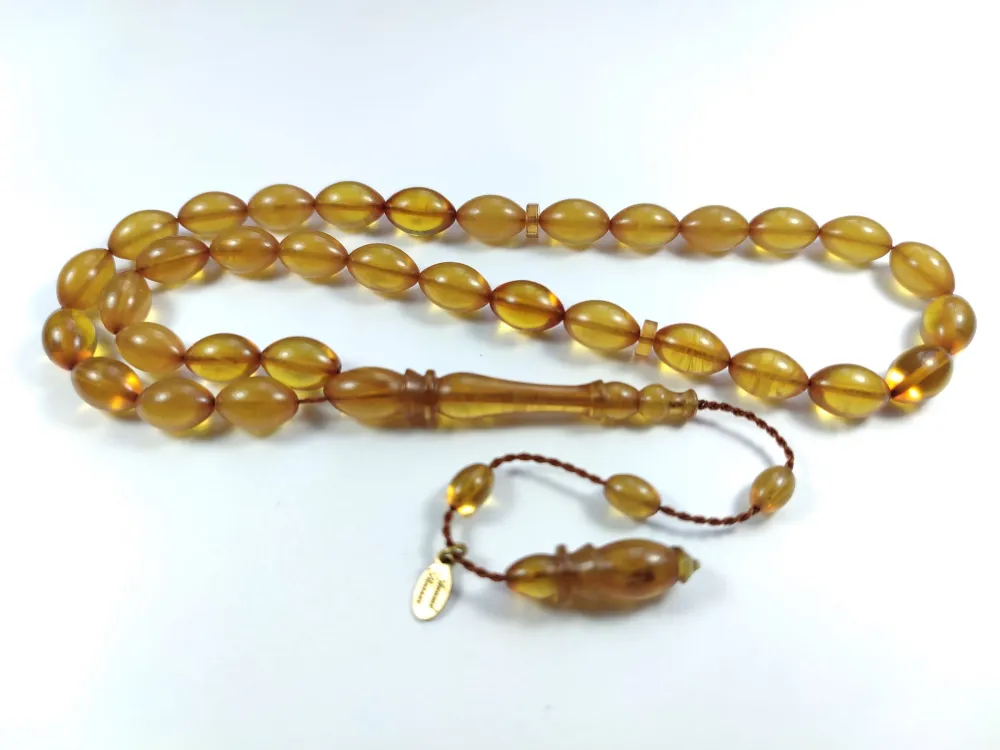 Junai̇d Hasan Usta İşi̇ İmzalı Sıkma Kehri̇bar küçük resim 3