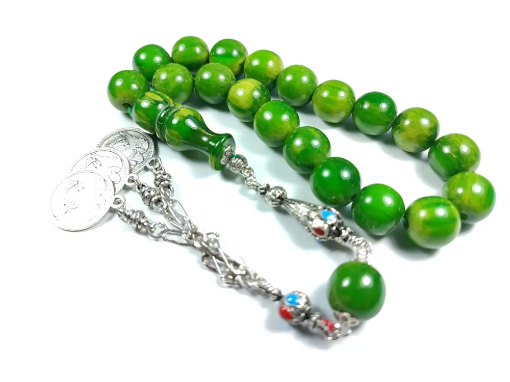 3 Dallı Alman Gümüş Püskül Kombi̇nli̇ Maskot Sıkma Kehri̇bar küçük resim 3