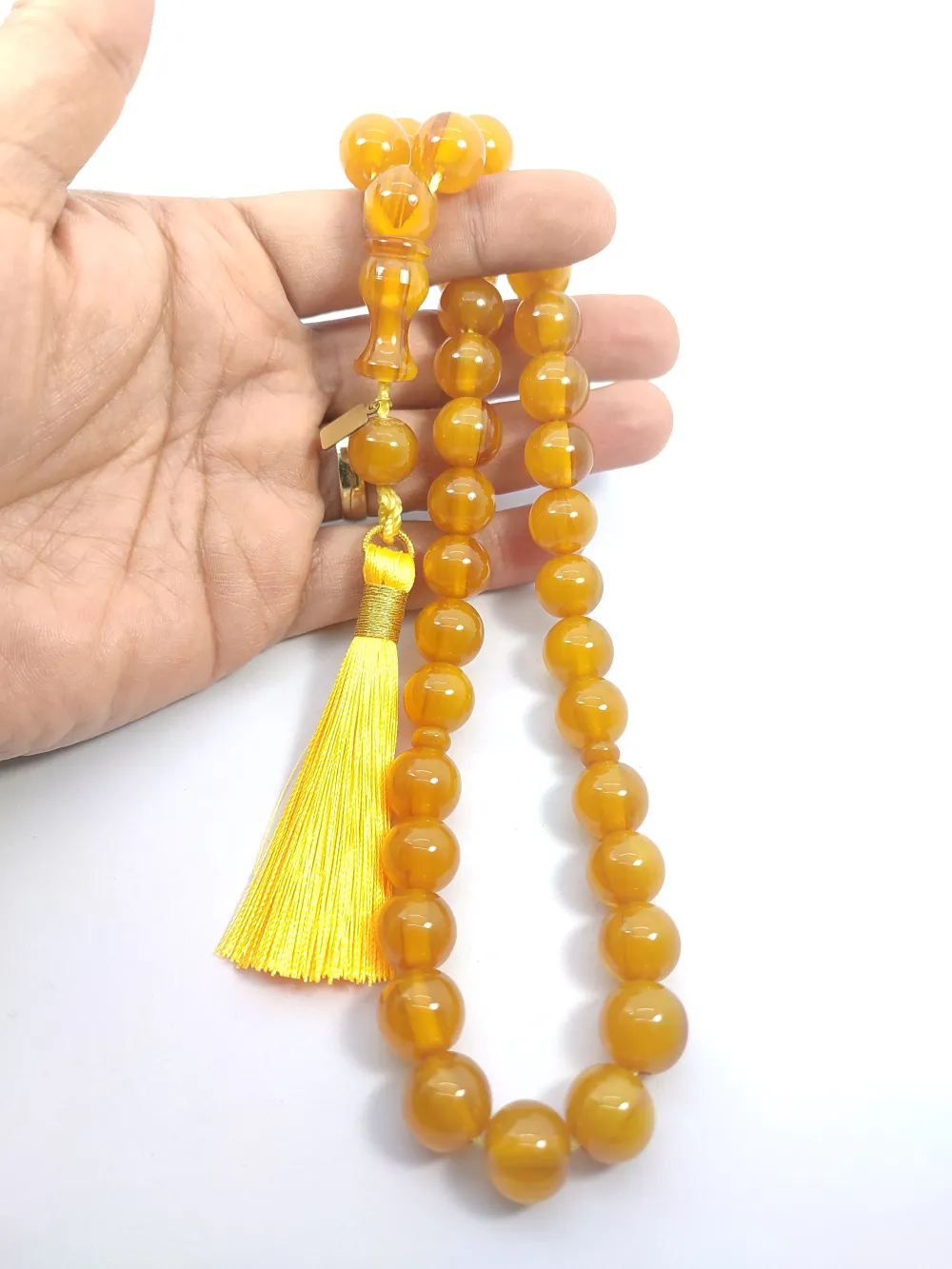 Ebu Zeyn Usta Eseri̇ İmzalı İri̇ Boy Sıkma Kehri̇bar küçük resim 4