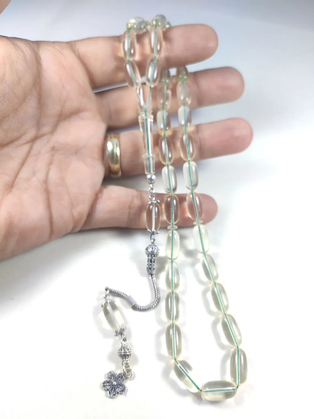 18.66 Gr.gümüş Püsküllü Ukrayna Kaya Damla Kehri̇bar küçük resim 5