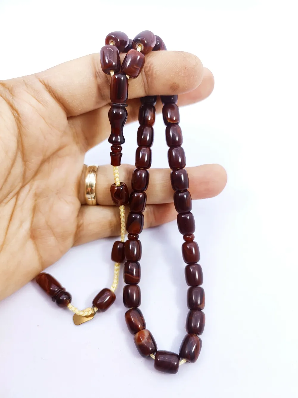 İsa Balkaya Eseri̇ Koni̇k Deli̇m(Eski̇ Usul) 12 Kat İpe Di̇zi̇li̇ Eski̇ Sıkma Kehri̇bar küçük resim 4