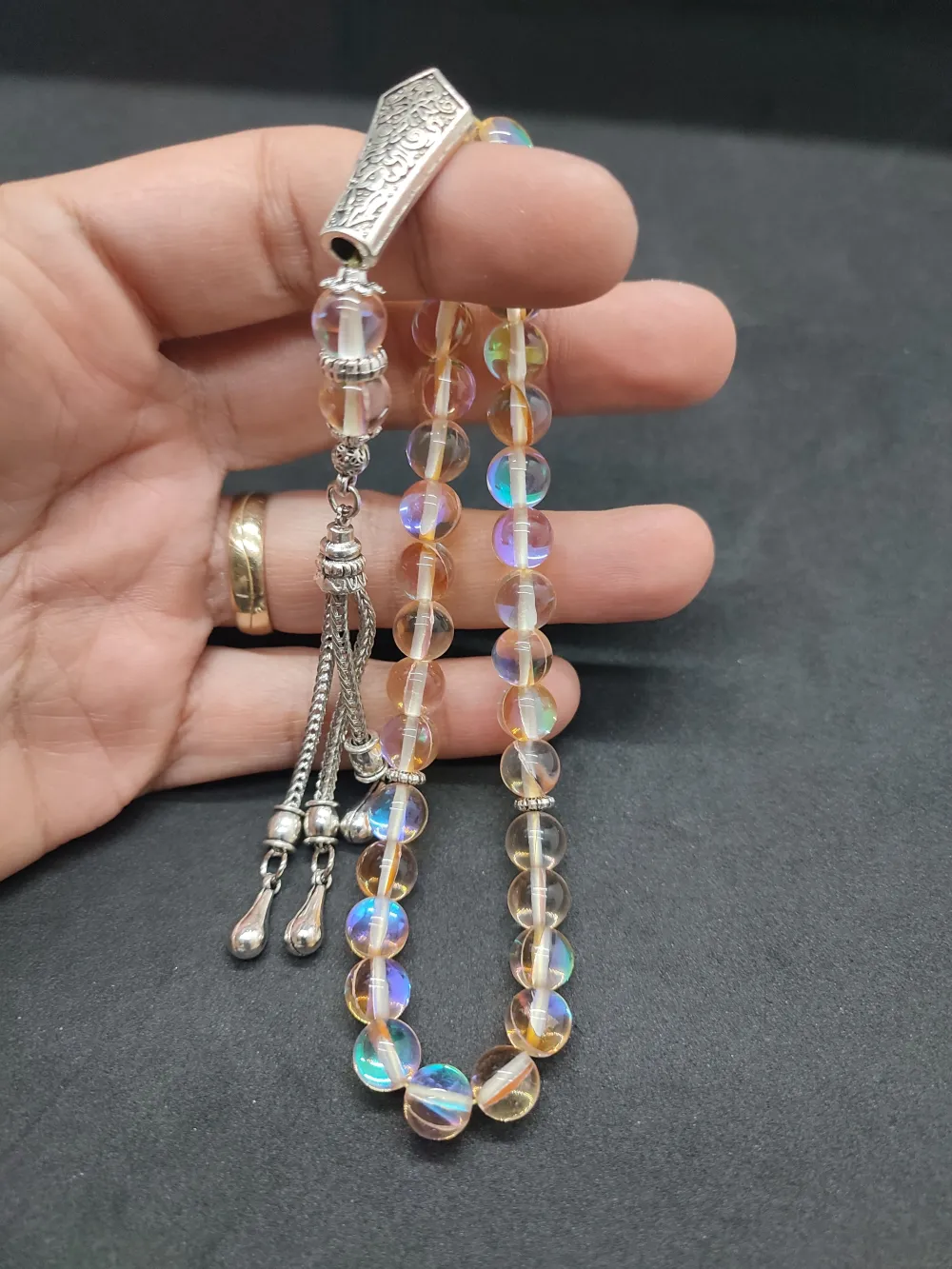 Özel Püskül Di̇zayn Doğal Aki̇k Taşı küçük resim 5