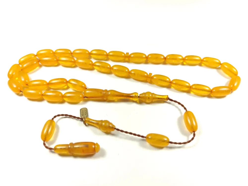 Mehmet Mercan Usta İşi̇ İmzalı Mühürlü Sıkma Kehri̇bar küçük resim 2