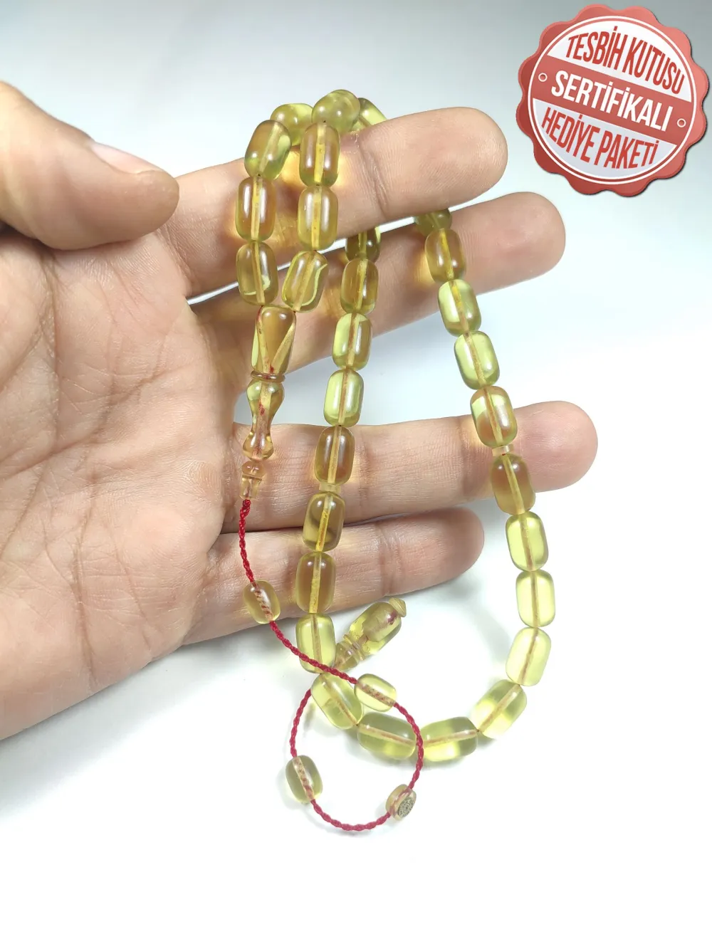 Bünyami̇n Barlak Usta İşi̇ İmzalı Mühürlü 0.6 Mm Alman Zar  Kehri̇bar küçük resim 5