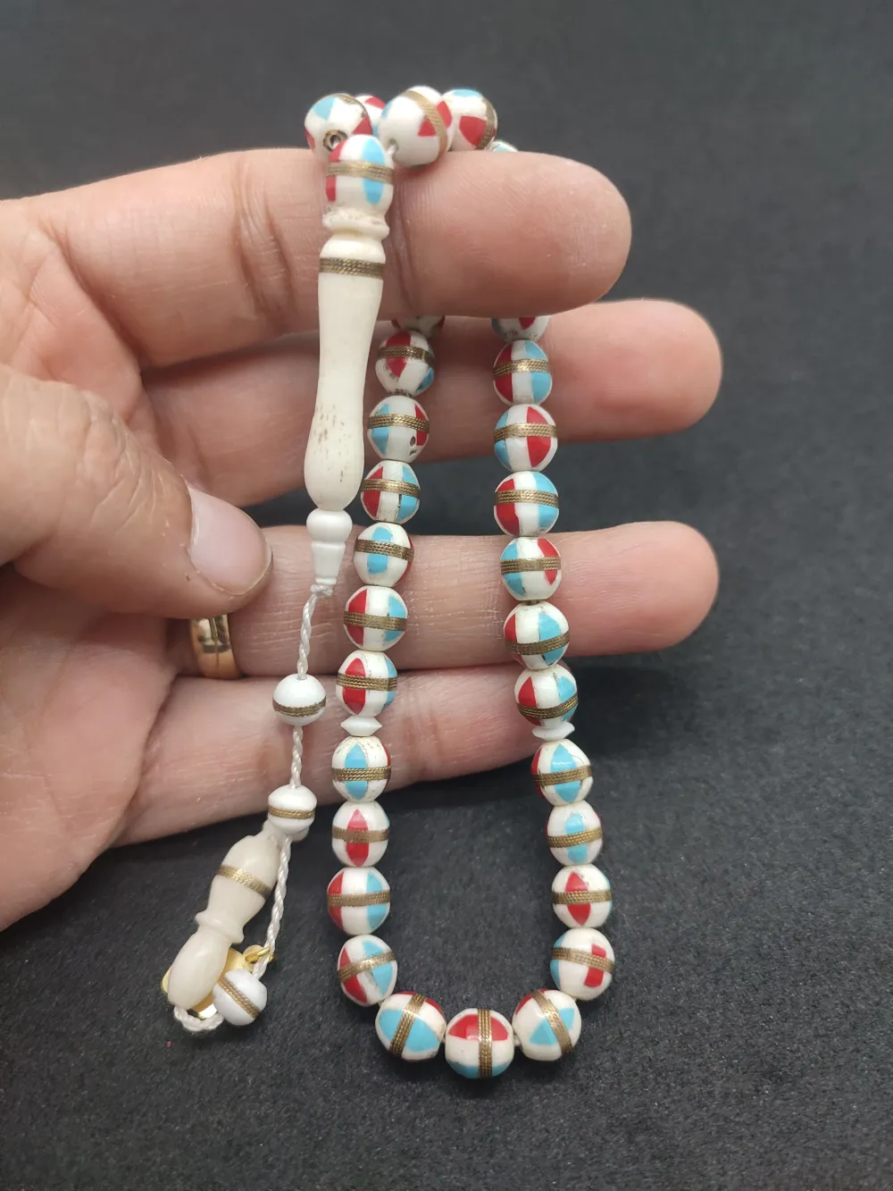 İskeçeli̇ Cemi̇l Usta Eseri̇ Gümüş Sarmal Ve Mi̇neli̇ Bi̇lek Boy Deve Kemi̇ği̇ küçük resim 5