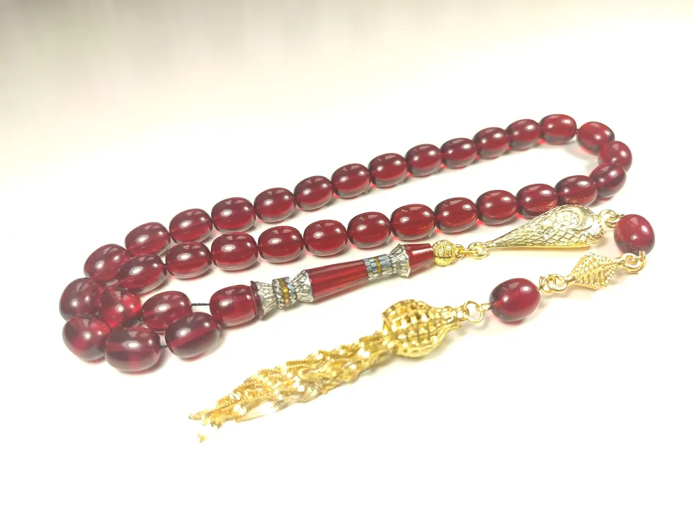 Şevket Alkan Usta Eseri̇ 925 Ayar Gümüş Nakkaş Alman Zar Kehri̇bar küçük resim 2