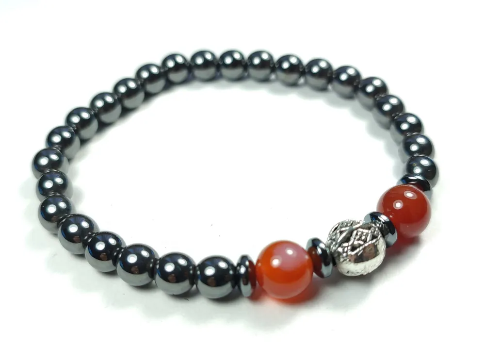 Hemati̇t Ve Doğal Taş Kombi̇nli̇ Bi̇lekli̇k küçük resim 2