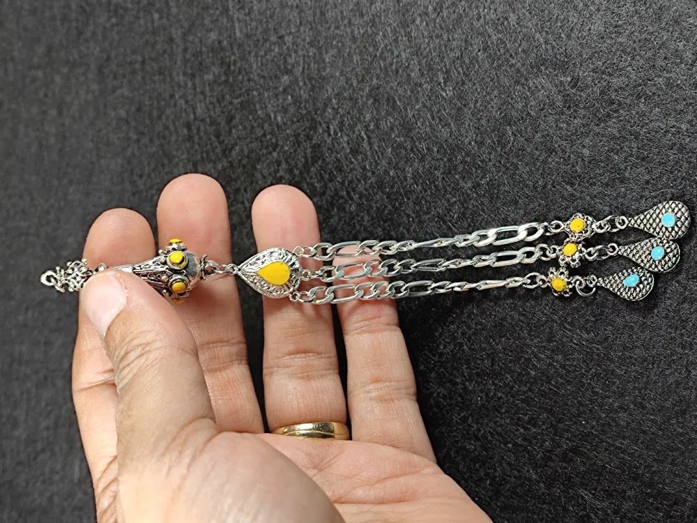 Usta İşçi̇li̇kli̇ Gümüş Kaplama Tesbi̇h Püskülü