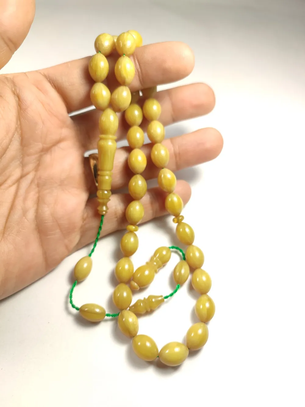 Emi̇na Ri̇şvani̇ Usta İşi̇ İmzalı Sıkma Kehri̇bar küçük resim 5