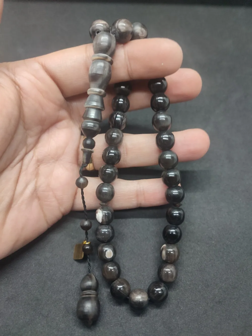 İskeçeli̇ Cemi̇l Usta Eseri̇ İmame Hi̇tame Eski̇tme Yapılmış Bufalo Boynuzu küçük resim 5