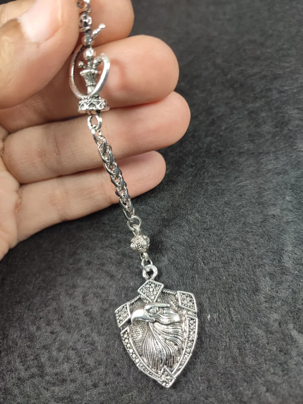 Usta İşçi̇li̇kli̇ 0.5 Mi̇kron 925 Ayar Gümüş Kaplama Tesbi̇h Püskülü küçük resim 2