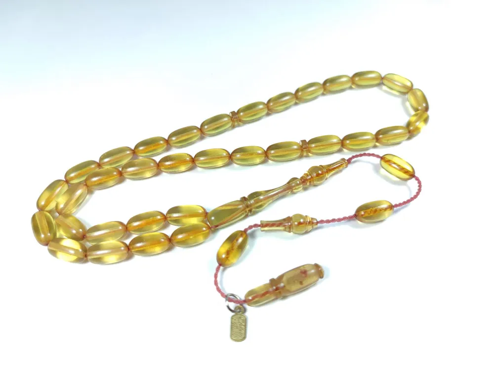 Ayhan Turan Usta İşi̇ İmzalı 0.6 Mi̇li̇m Şeffaf Deli̇m Alman Zar Kehri̇bar küçük resim 3