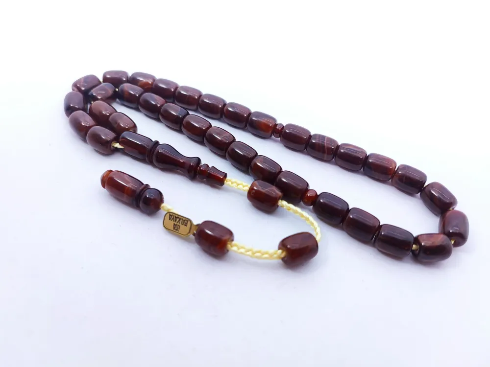 İsa Balkaya Eseri̇ Koni̇k Deli̇m(Eski̇ Usul) 12 Kat İpe Di̇zi̇li̇ Eski̇ Sıkma Kehri̇bar küçük resim 2