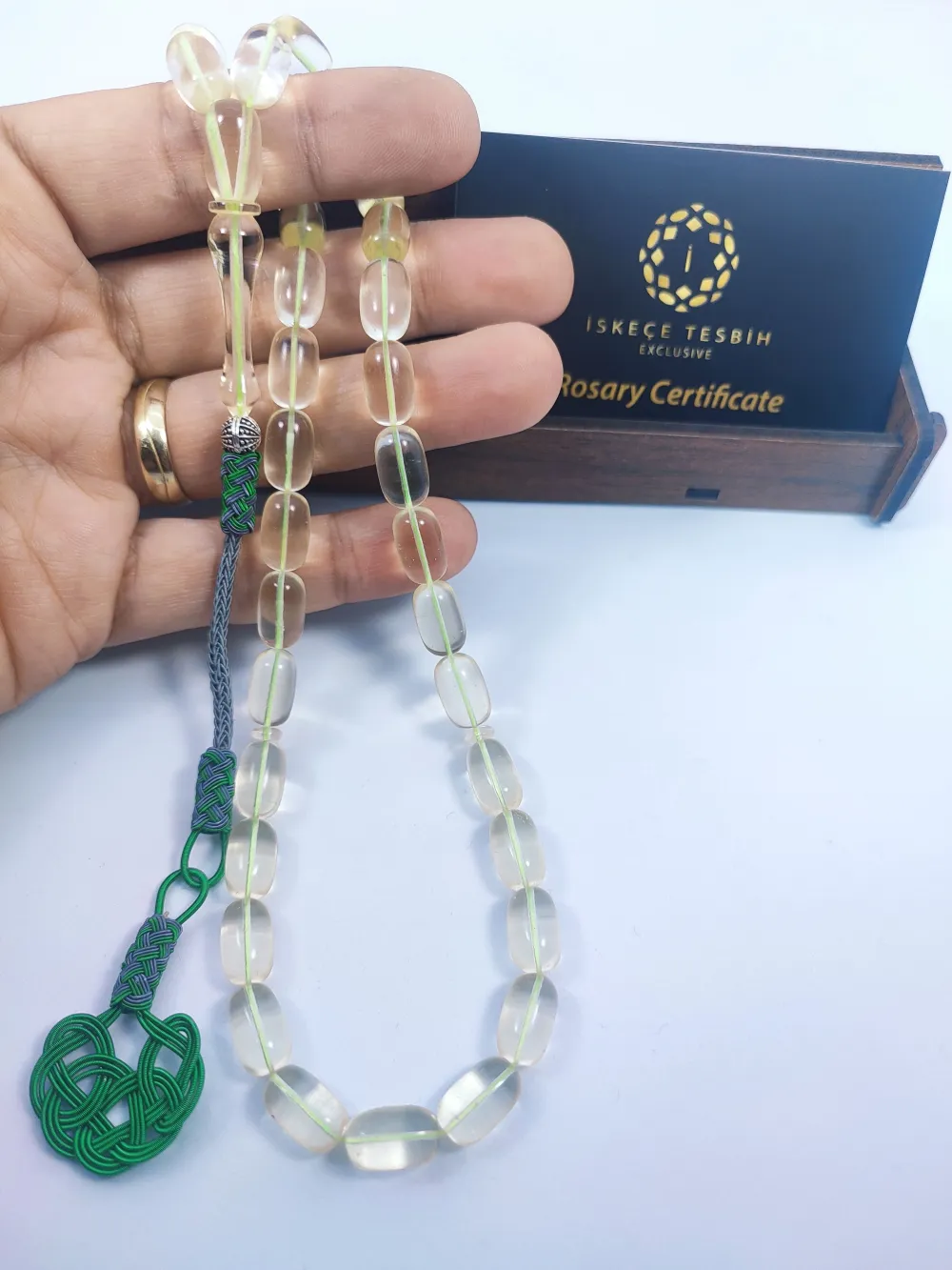 1000 Ayar Gümüş Kazaz Püskül 19.15Gr. 0.6 Mm Şeffaf Deli̇m Su Damlası küçük resim 5