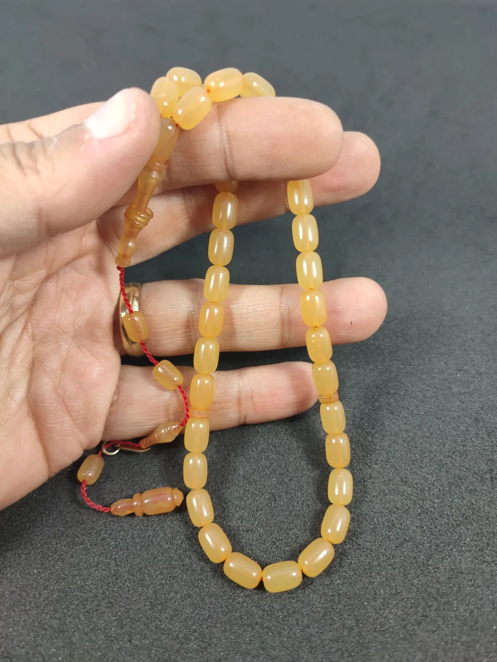 Ayhan Turan Usta Eseri̇ 0.6 Mm Deli̇m Halkalı İmame Tam El Boy Sıkma Kehri̇bar küçük resim 5