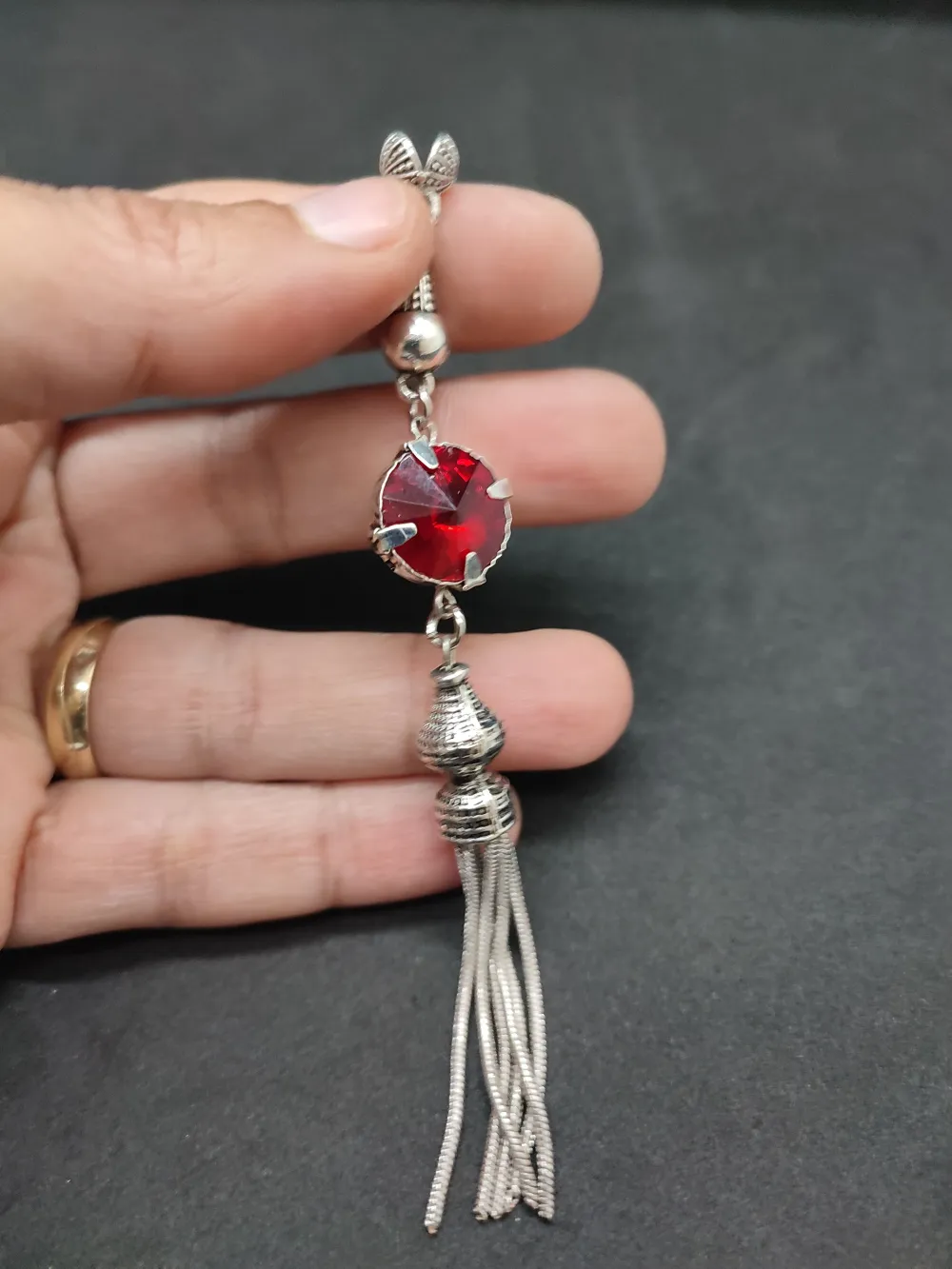 475 Ayar Gümüş Tesbi̇h Püskülü küçük resim 3