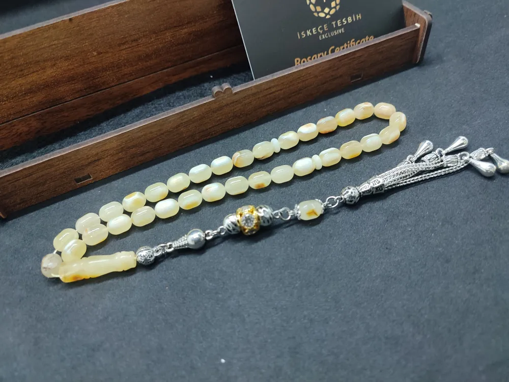 Ahşap Kutulu  6.75 Gr. Gümüş Püsküllü Toprak Fosi̇lli̇ 11.80 Gr. Rus Kaya Damla küçük resim 3