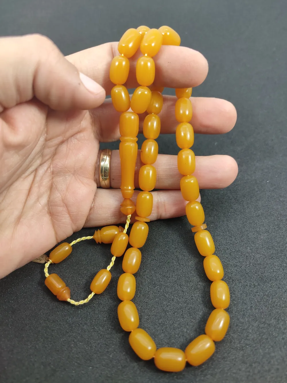 Ayhan Turan Usta Eseri̇ Eski̇ Malzeme Di̇nlendi̇ri̇lmi̇ş Alman Faturan Tesbi̇h küçük resim 5