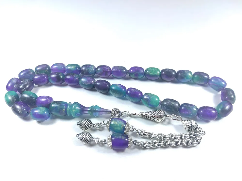 Gümüş Kaplama Püsküllü Mühürlü Senteti̇k Opal küçük resim 3