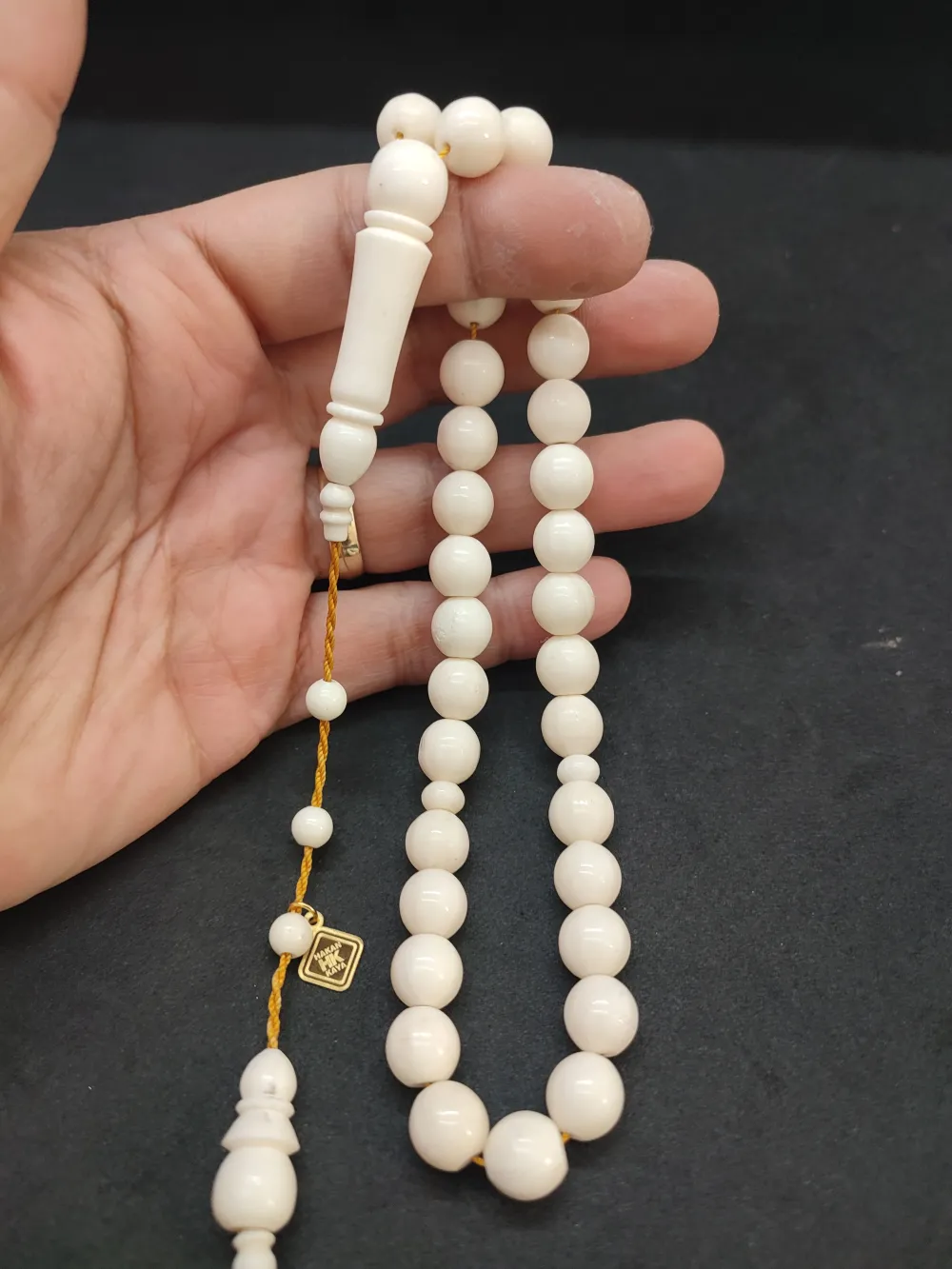 Hakan Kaya Usta Eseri̇ İri̇ Boy Çi̇ft Kat Ci̇lalı Naturel Deve Kemi̇ği̇ küçük resim 4