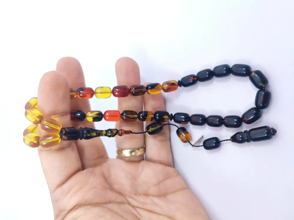 Uğur Şener Usta Eseri̇ 0.6 Şeffaf Deli̇m Çi̇ft Kat Ci̇lalı Ateş-İ Kehri̇bar küçük resim 4