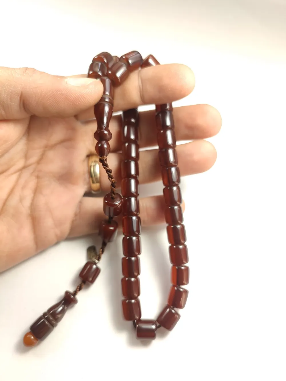 Muhammed Dabbas Usta İşi̇ İmzalı Sıkma Kehri̇bar küçük resim 4