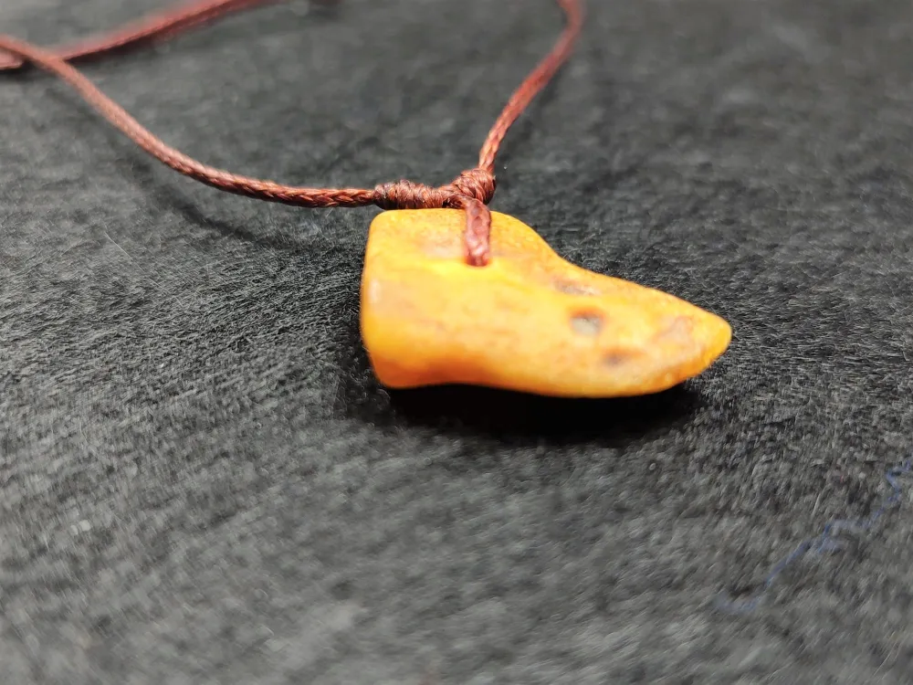 Doğal Ürün Sevenlere Stant Kombi̇nli̇ Damla Kaya Kehri̇bar Kolye küçük resim 2