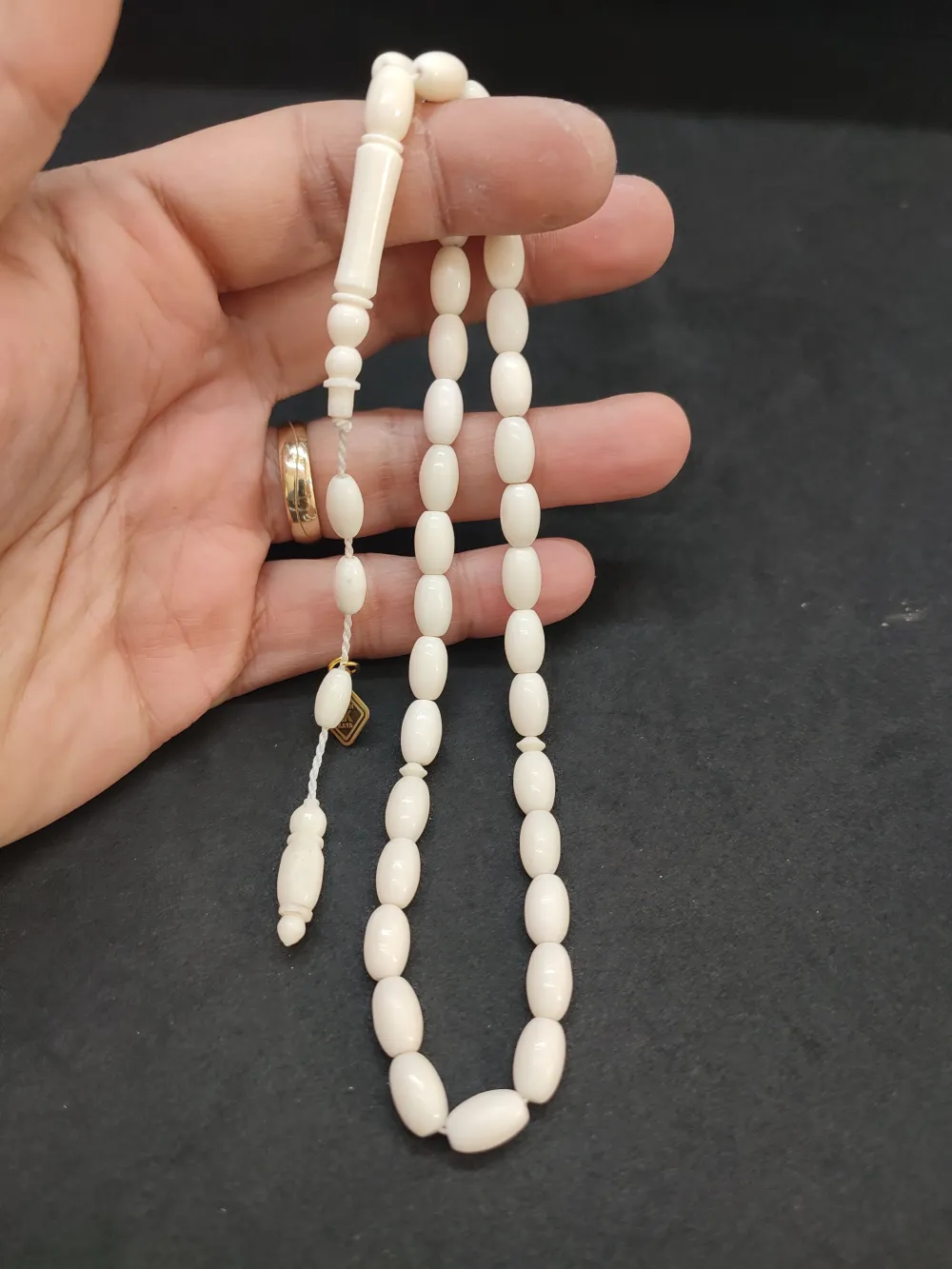 Hakan Kaya Usta Eseri̇ El Boy Çi̇ft Kat Ci̇lalı Naturel Deve Kemi̇ği̇ küçük resim 4