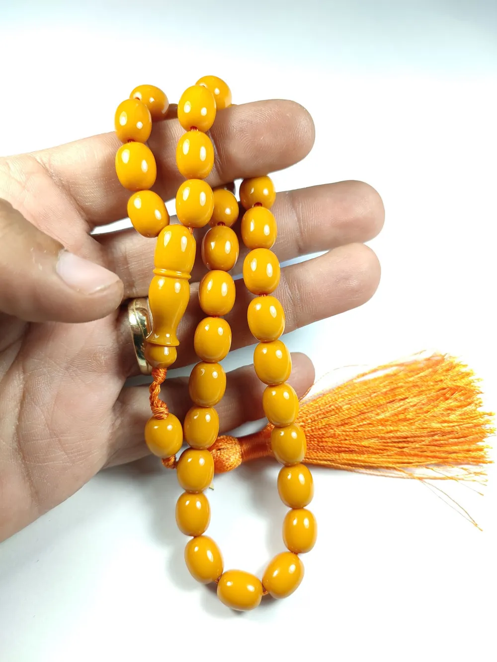 Ebu Zeyn Usta İşi̇ İmzalı Mühürlü Sıkma Kehri̇bar küçük resim 4