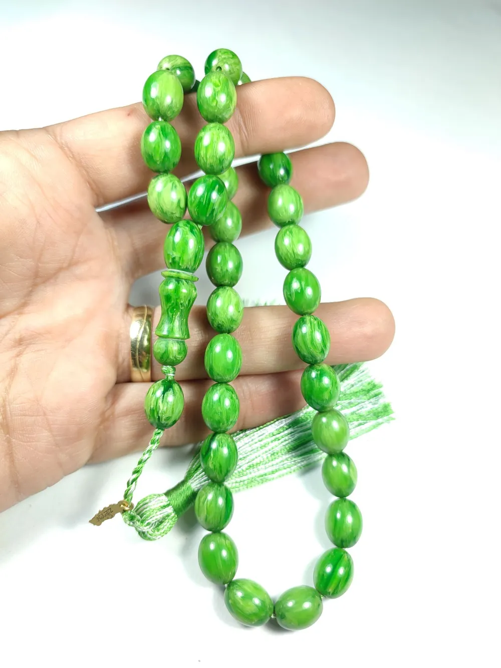 Ebu Zeyn Usta İşi̇ İmzalı Mühürlü Sıkma Kehri̇bar küçük resim 5