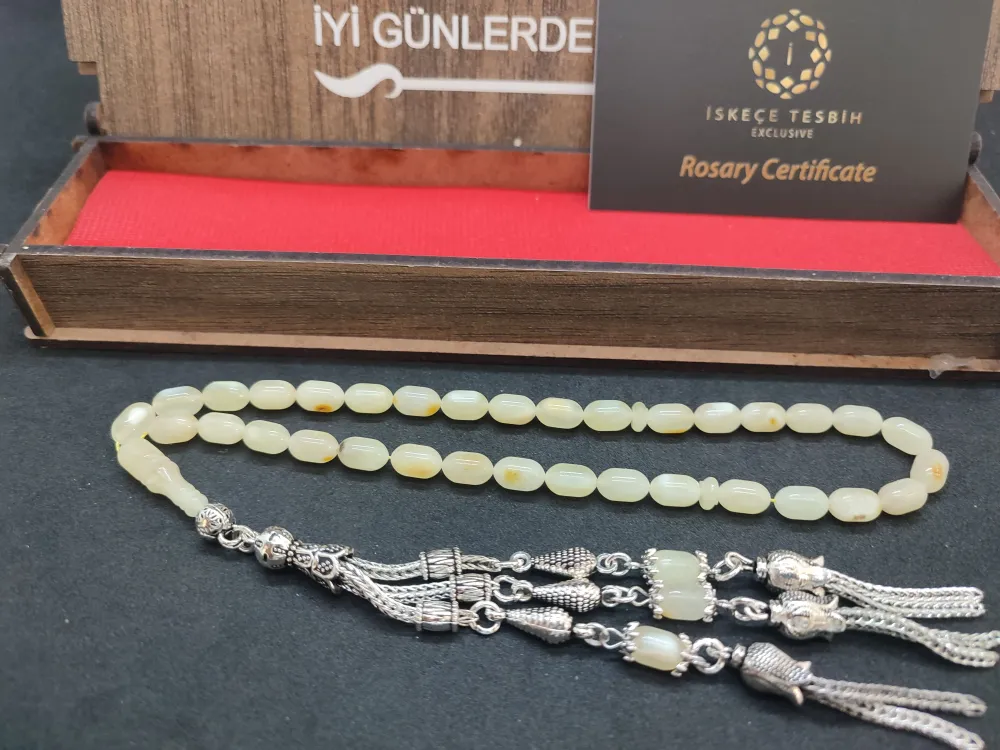 Ahşap Kutulu 475 Ayar Gümüş Püsküllü Kali̇ngrad Kaya Damla 9.11 Gr. küçük resim 2