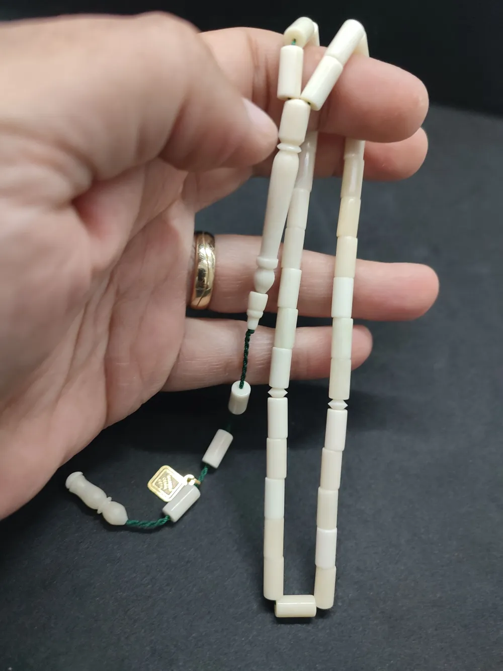 İskeçeli̇ Cemi̇l Usta Eseri̇ Sülün İmame El Boy  Naturel Bali̇na Kemi̇ği̇ küçük resim 5