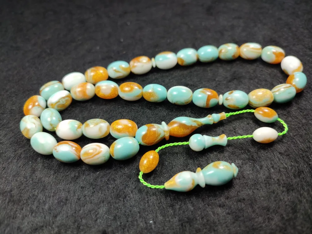 Ari̇f Baran Usta İşi̇ Si̇kkeli̇ Altın Parçacıklı  Ari̇zona Fi̇ruze