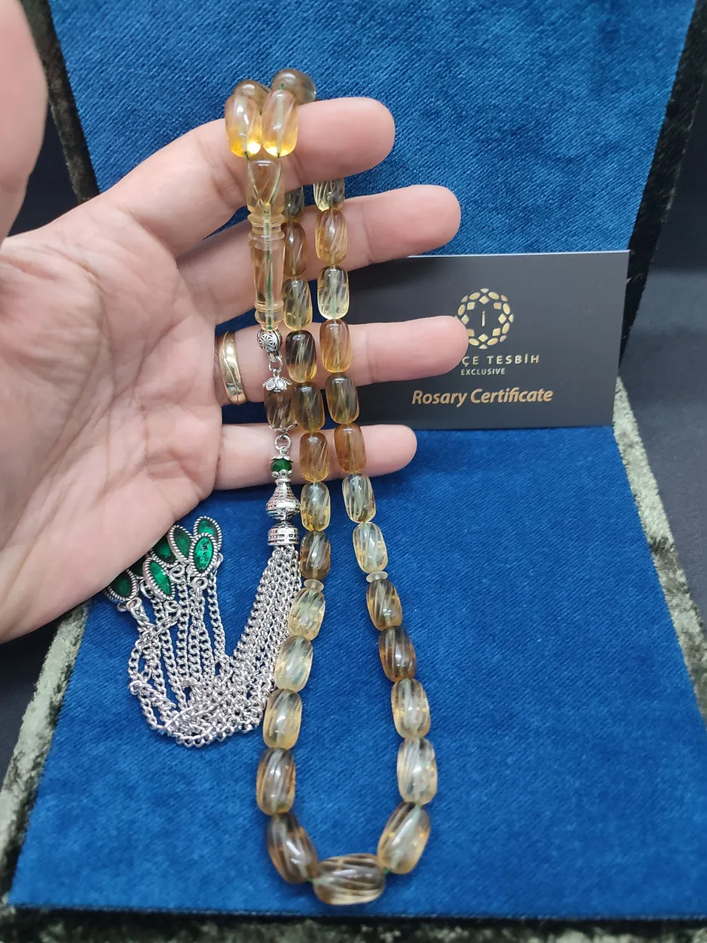 Gümüş Püsküllü Vıp Kutulu 34.10 Gr. Kalem Oyma Ukrayna Damla Kaya küçük resim 3