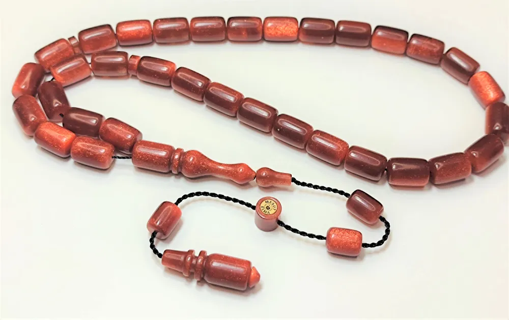 Mesut Elma Usta İşi̇ İmzalı Mühürlü Orji̇nal Si̇mli̇ Sıkma Kehri̇bar