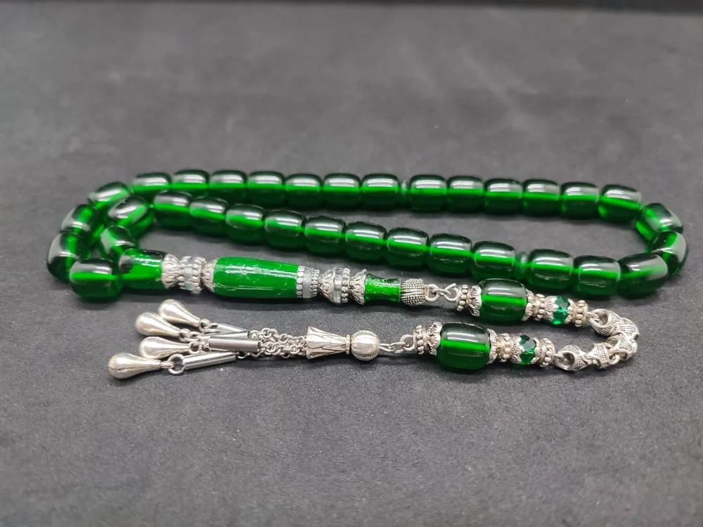 Şevket Alkan Usta Eseri̇ Gümüş Nakkaş İşlemeli̇ Alman Oyun Zar Kehri̇barı küçük resim 3