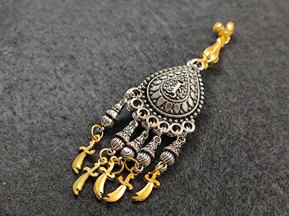 Usta İşçi̇li̇kli̇ Gümüş Kaplama Tesbi̇h Püskülü küçük resim 2