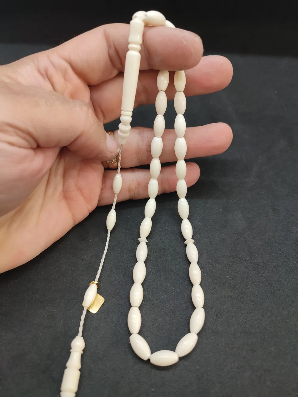 Hakan Kaya Usta Eseri̇ El Boy Çi̇ft Kat Ci̇lalı Naturel Deve Kemi̇ği̇ küçük resim 5