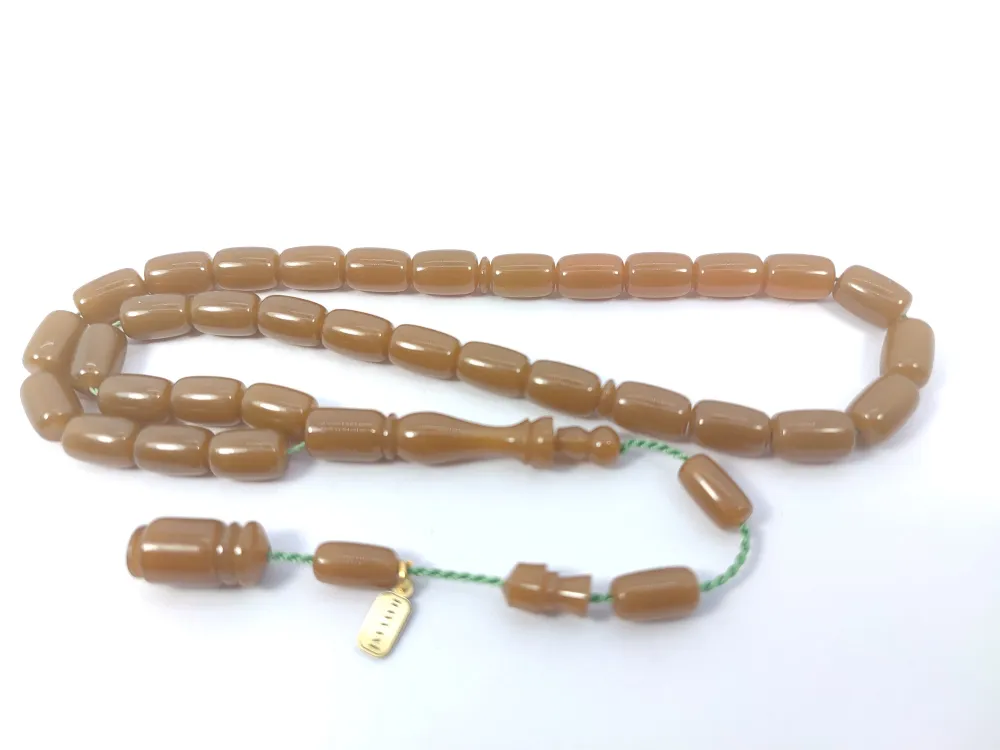 Hayyani̇ Usta İşi̇ İmzalı Rengi̇n Zi̇rvesi̇ Sıkma Kehri̇bar küçük resim 2