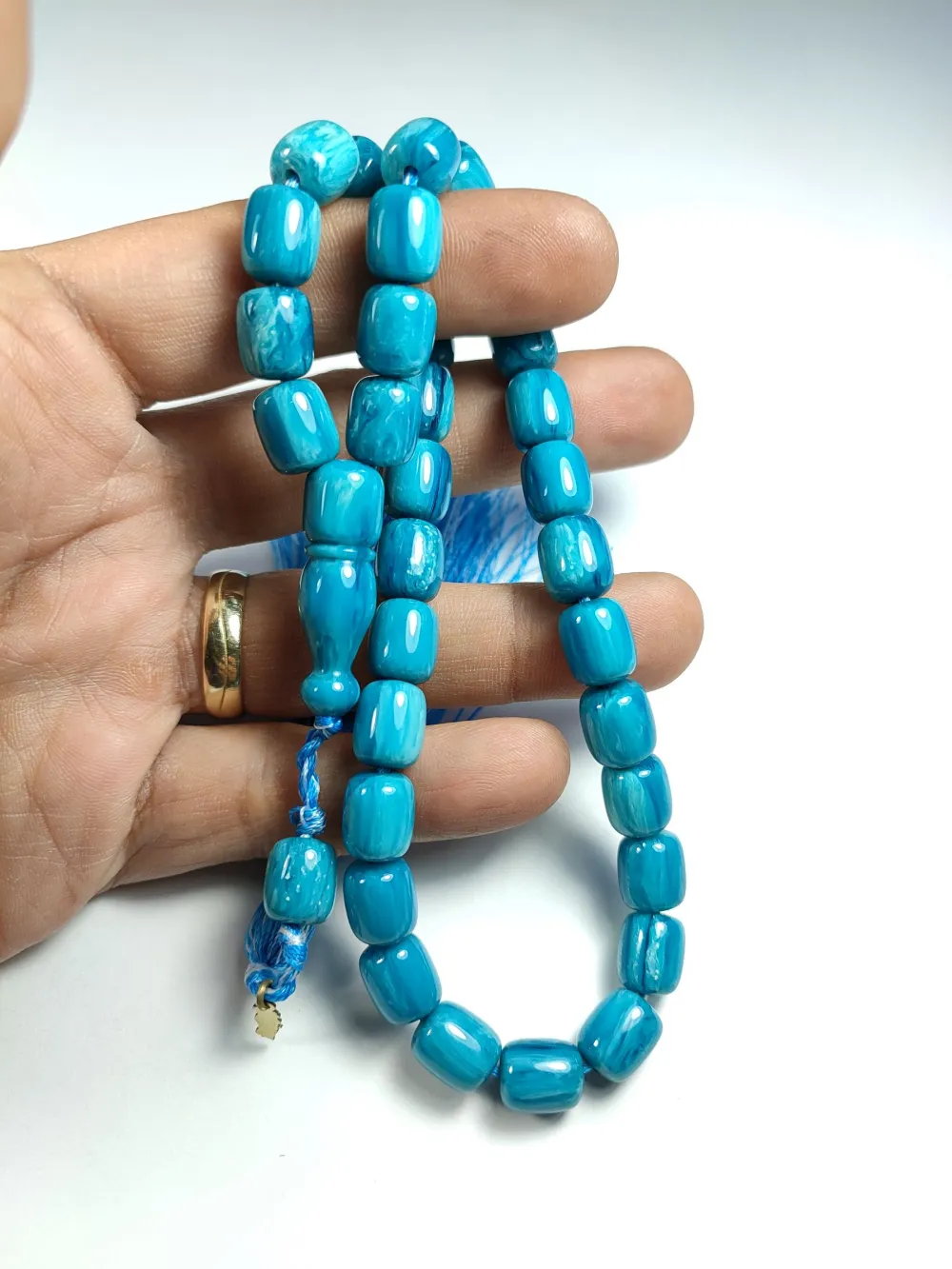 Ebu Zeyn Usta İşi̇ İmzalı Mühürlü Sıkma Kehri̇bar küçük resim 5