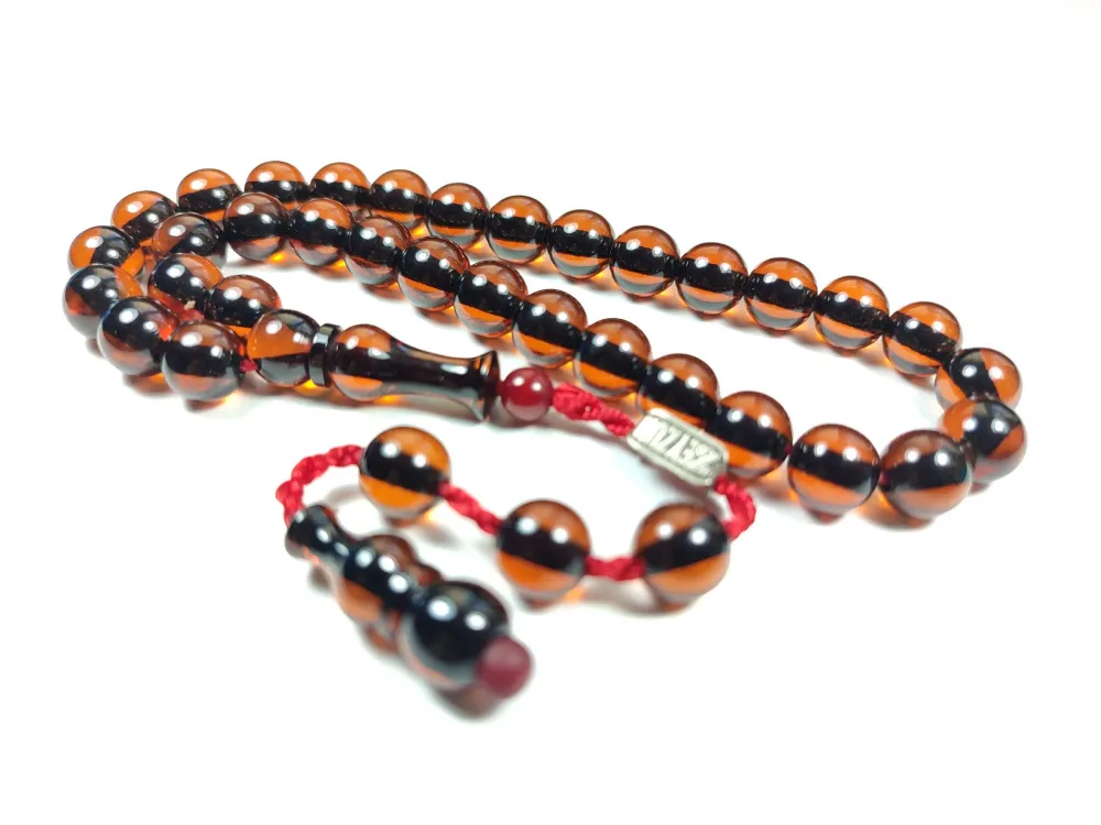 Mahmud Zeyzun Usta İşi̇ İmzalı (İmzası Gümüştür) Sıkma Kehri̇bar küçük resim 3